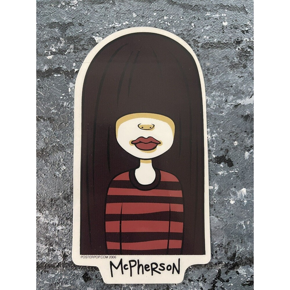 Tara McPherson Rocker Chick Lowbrow Skateboard Art Sticker Decal 2006